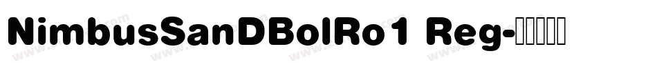 NimbusSanDBolRo1 Reg字体转换